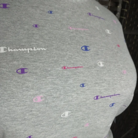 1X NWT CHAMPION Grey Logo Crop Top - Picture 3 of 16